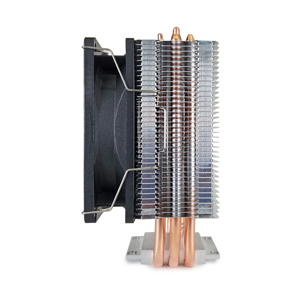 Кулер для CPU BaseTech 903SC, 1х92мм, 800-2400rpm, 4-pin, Al+Cu, серебристый-черный, 44CFM, 23дБ, 3-PIPE(прямой контакт), TDP 130Вт, INTEL 1700/1200/115x/2011, AMD AM5/AM4/AM3(+)/AM2(+)/FM2(+) (BT-903SC)