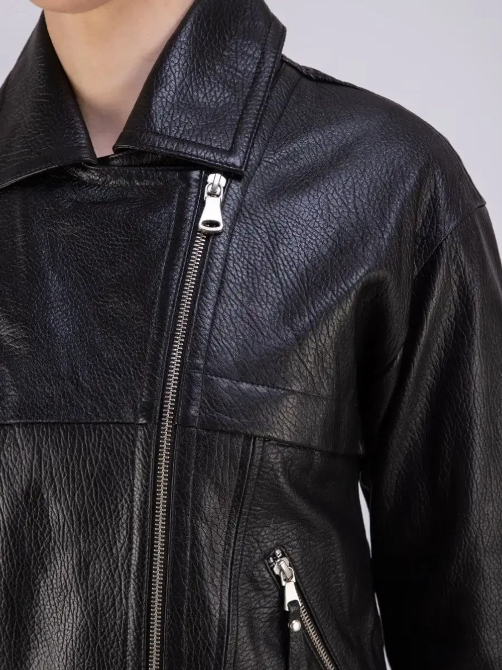 Кожаная куртка весна из натуральной кожи