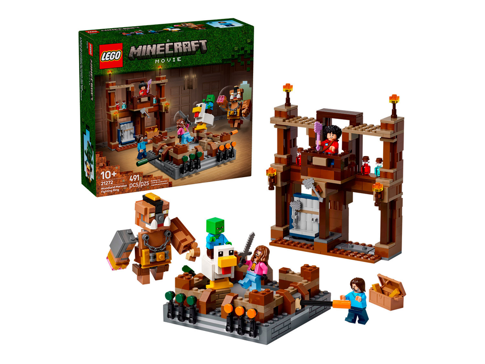 LEGO Minecraft 21272 «Боевой ринг в лесном особняке» — арена для битв мобов