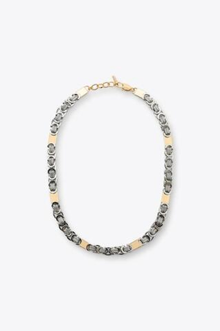 ZARA КОМБИНИРОВАННОЕ ОЖЕРЕЛЬЕ С ЦЕПОЧКОЙ И ДЕТАЛЯМИ С ГРАВИРОВКОЙ, ЗОЛОТОЙ/СЕРЕБРЯНЫЙ