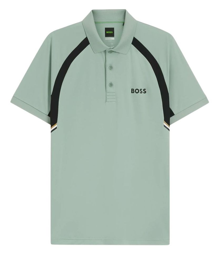 Мужское теннисное поло BOSS TOC Spin CB - open green