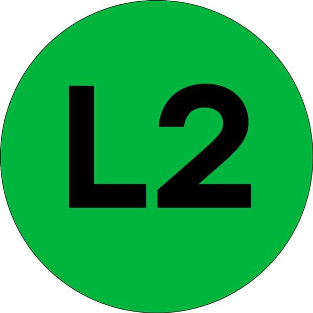 Наклейка "L2" d=20 EKF PROxima (100.00 шт.)
