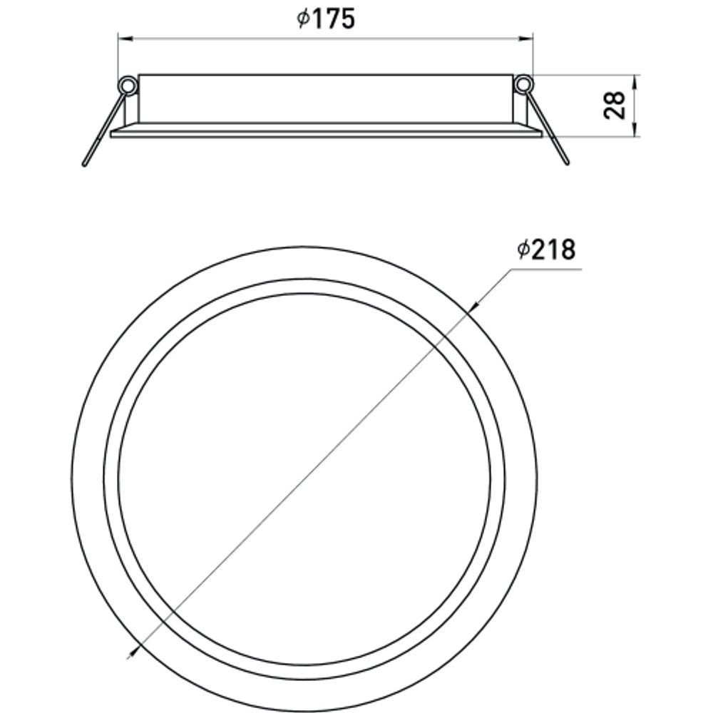 Светильник светодиодный встраиваемый ЭРА LED 17-18-4K круглый 18Вт 4000К | Downlight