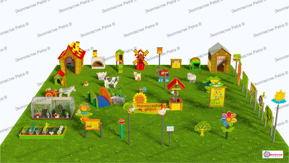 Игровая развивающая площадка Фермерский дворик Элит