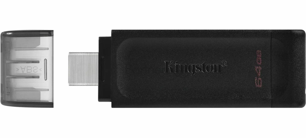 Флешка Kingston DataTraveler 70 64GB черная Type-C USB 3.0