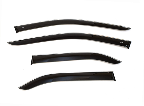 Дефлекторы боковых окон Cobra Tuning на Toyota Camry  седан 2011 широкие хромированный молдинг арт.TE25811CR