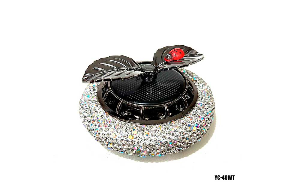 Ароматизатор-игрушка -на торпеду- Божья коровка - солн батар (жидк)- YC-40WT