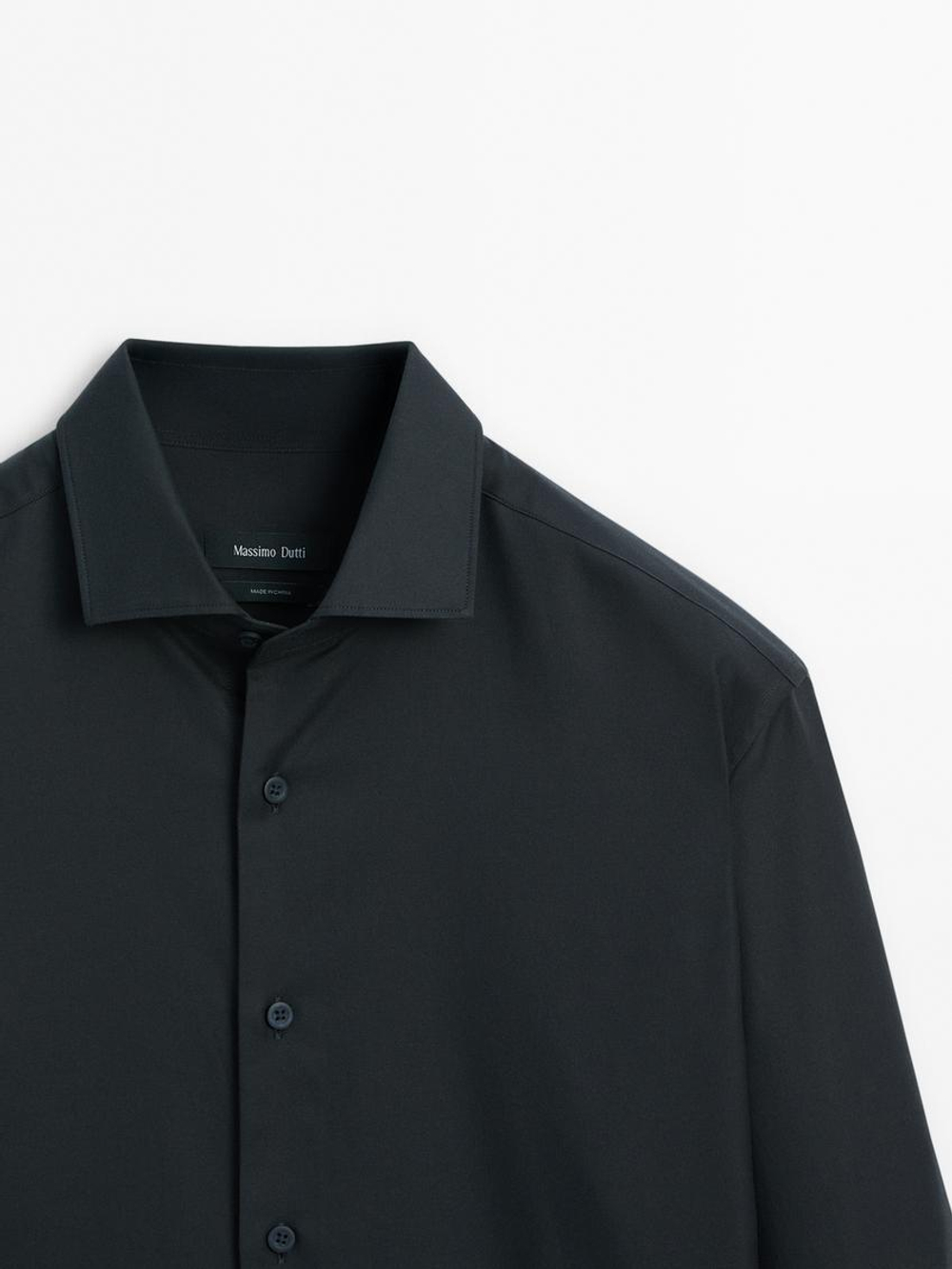 Massimo Dutti Рубашка из 100% хлопка, темно-синий