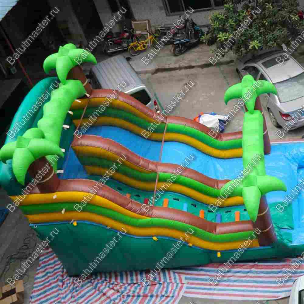 Водная горка с бассейном «Пальмовый рай мини», 7×5×5 м