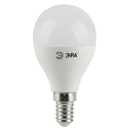 Лампа светодиодная ЭРА STD LED P45-5W-827-E14 5Вт шар теплый белый свет Е14 | Лампы cветодиодные Шар (G/P)