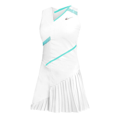 Женская теннисное платье Nike Court Dri-Fit Dress Women - White, Turquoise