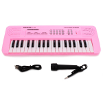 Синтезатор на бат. с микрофоном 44см, коробка HL-3709H