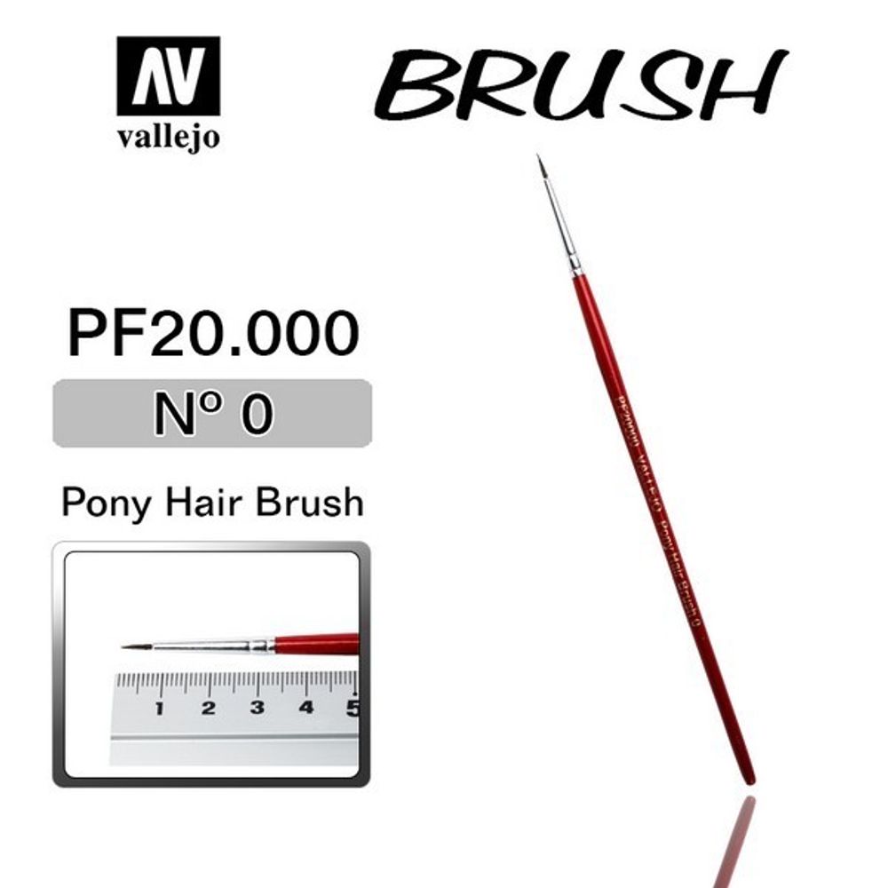 BRUSH,PONY HAIR,No.0