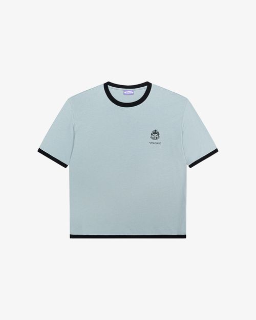 Футболка Ymkashix Hellcome logo серо-синяя