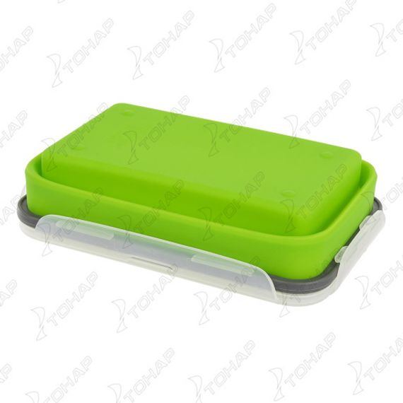 Контейнер силиконовый складной 1000мл с ловилкой (PR-FH049) PR