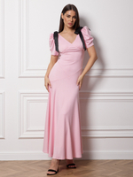 Платье длинное вечернее с бантами