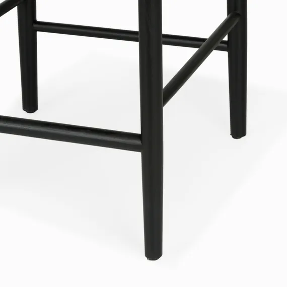 Полубарный стул Jeff, серая ткань, черные ножки