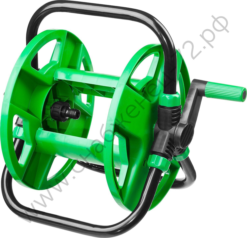 РОСТОК PК-20, для шлангов 20 м х 1/2″, стальные опоры, пластиковый барабан, катушка для шлангов (428403)