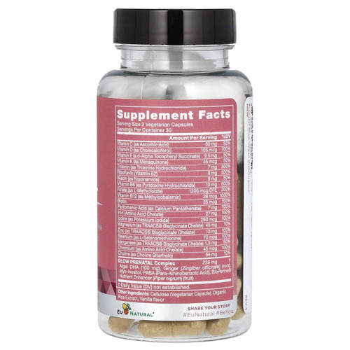 Eu Natural, Prenatal Glow, 60 вегетарианских капсул