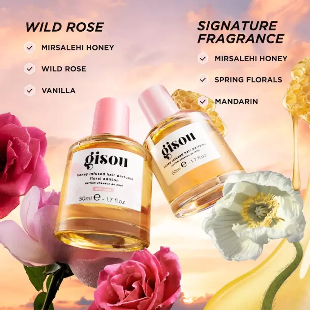 Gisou Honey Infused Hair Perfume Floral Edition 50ml - Wild Rose