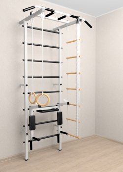 Шведская стенка Sv Pro 803 (Турник Pro/Брусья/стойка/Канат/Kольца/Лестница)