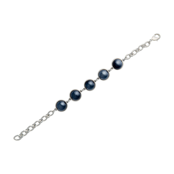 Браслет классический Possebon Pearl Black Agate C1362.4 BW/S