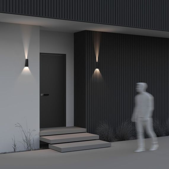 Уличный настенный светодиодный светильник Maytoni Times Square O580WL-L6B