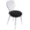 Стул Babel прозрачный с черным сиденьем