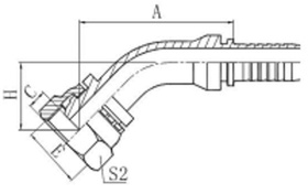Фитинг DN 20 DK (Г) 30x1.5 (45) (накидная гайка)