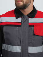 Костюм Вивантек-2 СОП У. (тк.Смесовая, 240) п/к, т.серый/черный/красный