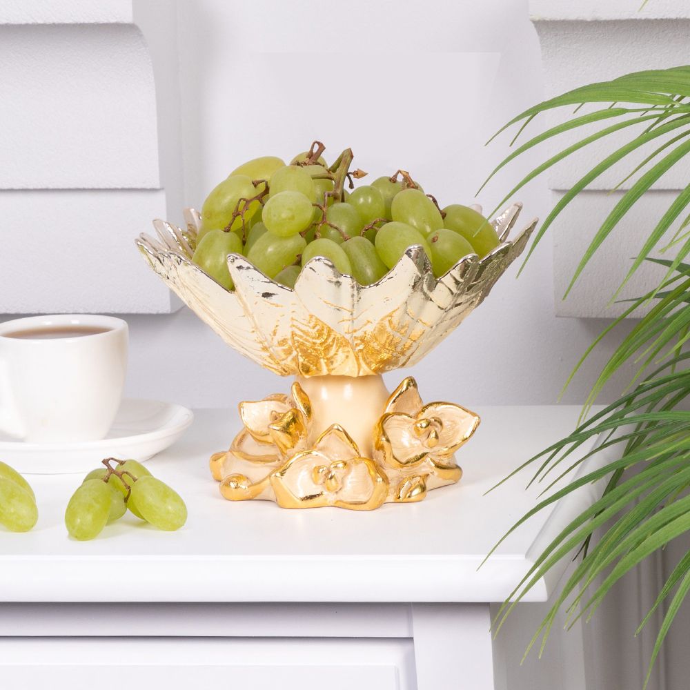 Фруктовница-конфетница Орхидея Лайм Айвори