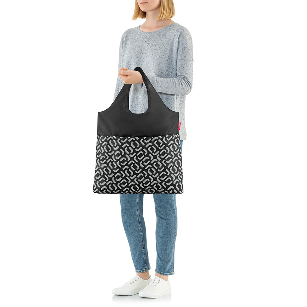 Сумка складная mini maxi shopper plus signature black