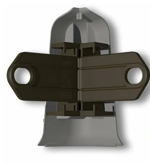 Угол наружный с крепежом для плинтуса 70мм "Деконика" 187 Алюминий темный