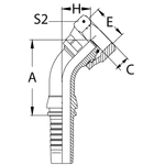 Фитинг DN 10 DKO-L (Г) 18x1.5 12 (45) (T)