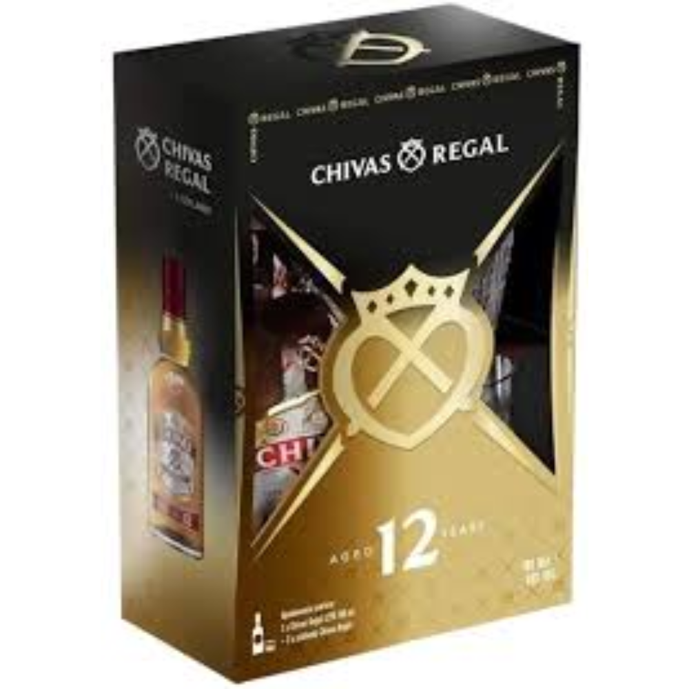 Виски Chivas Regal 12YO лет+2 стакана 40% 0,7 л