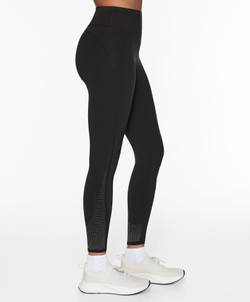 OYSHO Легинсы до щиколотки Compressive Running с высокой посадкой, 65 см, черный