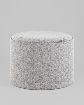 Пуф с ящиком Хюгге L букле серый