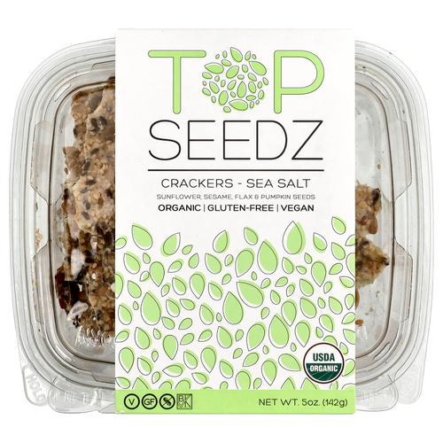 Top Seedz, крекеры, с морской солью, 142 г (5 унций)