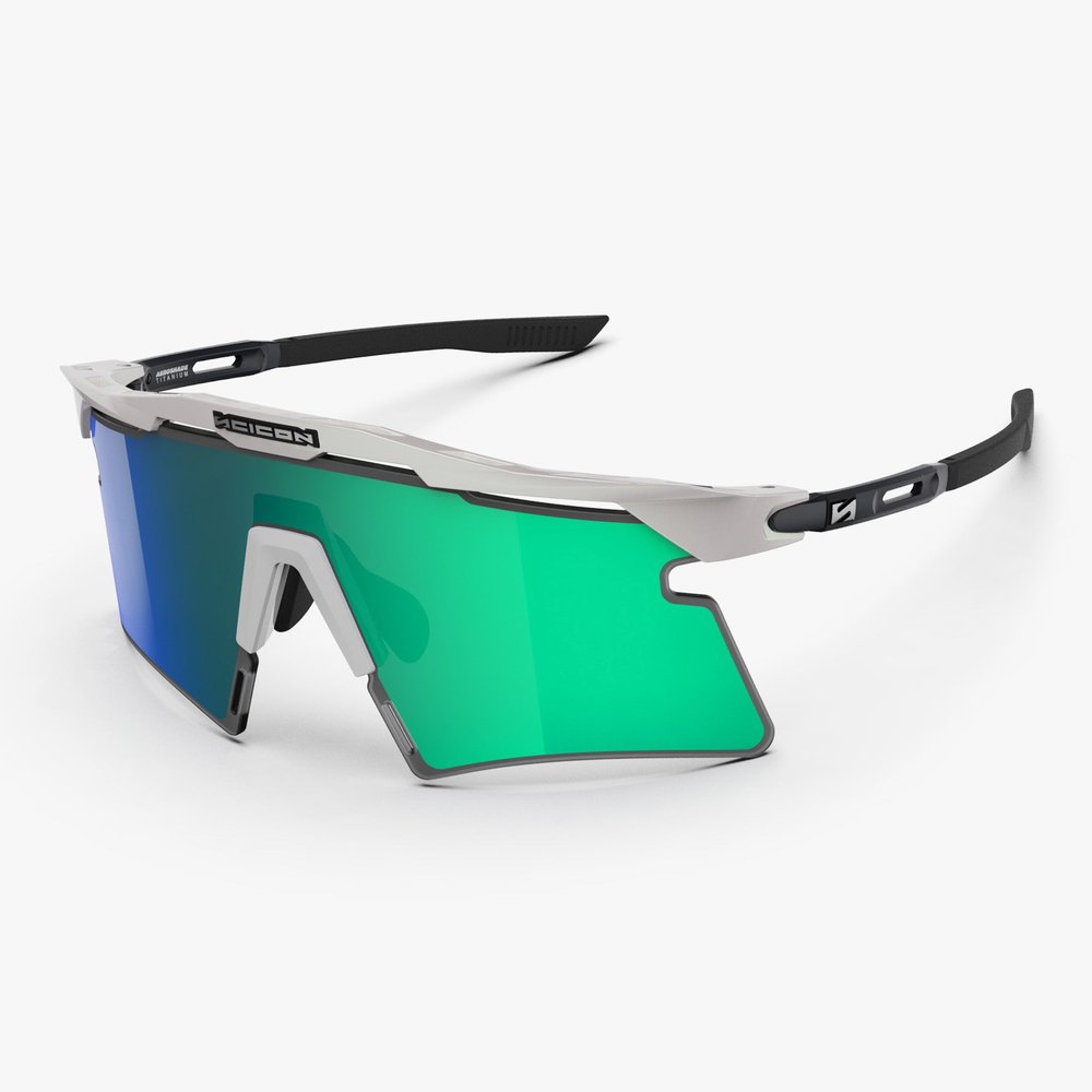 Спортивные очки c диоптриями Scicon Aeroshade 2.0 Titanium Sunglasses White Matt Multi Mirror Blue/Green + Pink