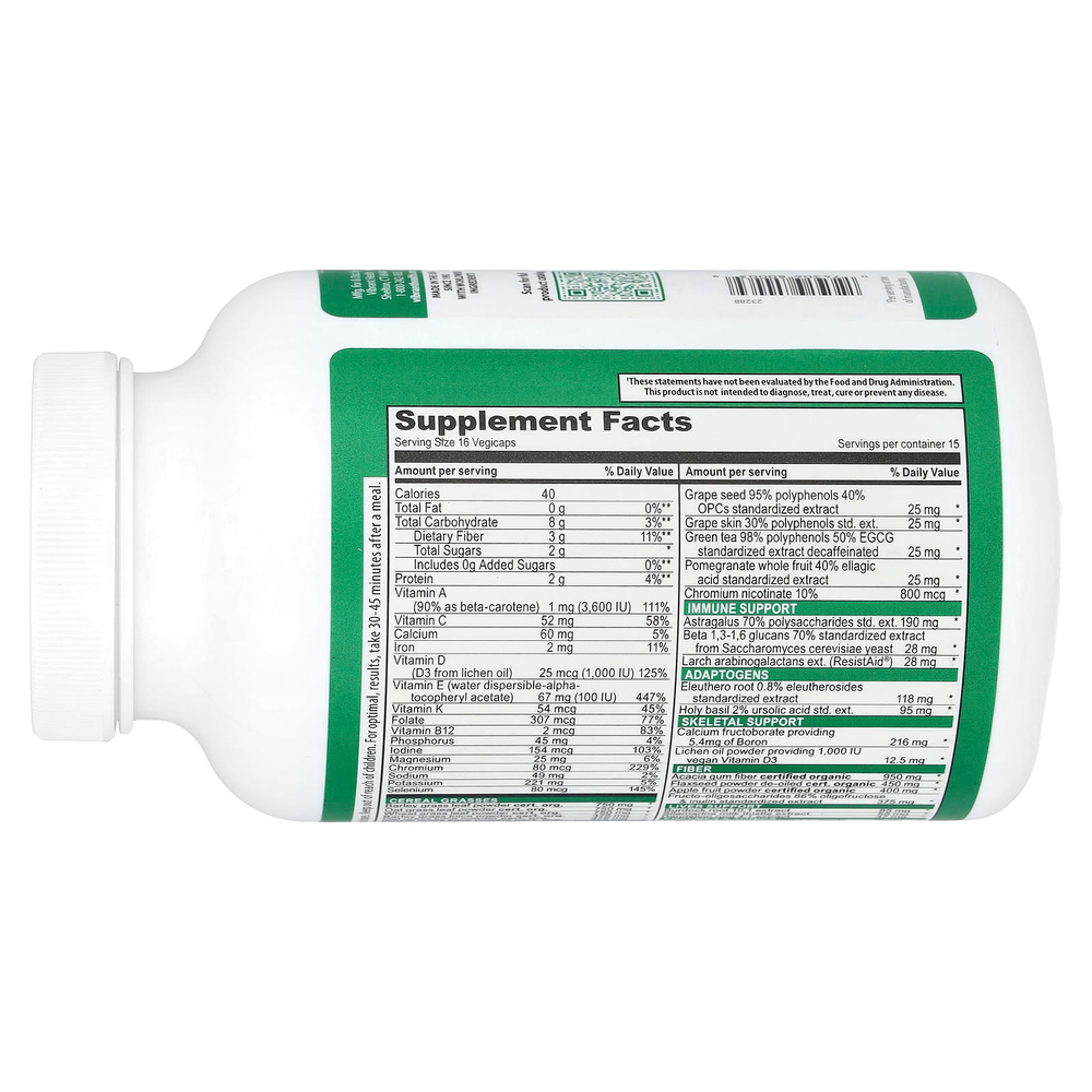 Vibrant Health, Green Vibrance® +25 млрд пробиотиков, версия 21.0, 240 растительных капсул