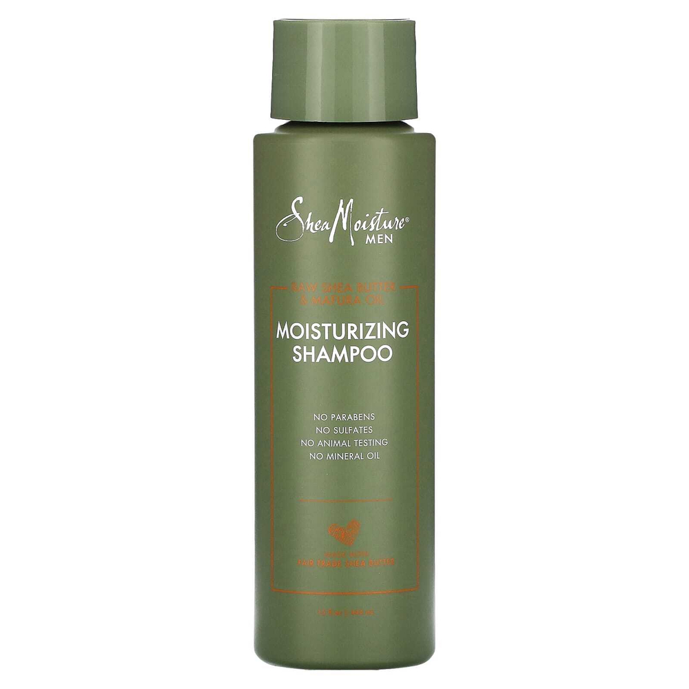 SheaMoisture, Для мужчин, увлажняющий шампунь, необработанное масло ши и масло мафуры, 444 мл (15,8 унции)