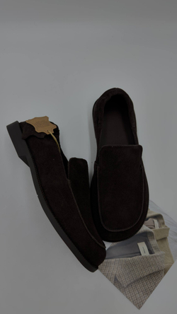 Туфли женские натуральная кожа/замша артикул 5507-17 цвет "шоколадный"