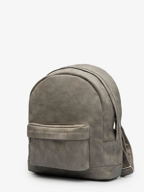 рюкзак закругленный какао серо-бежевый M эко