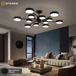 Управляемая светодиодная люстра MATEO 150W 12R-ON/OFF-1014x250-BLACK/WHITE-220-IP20