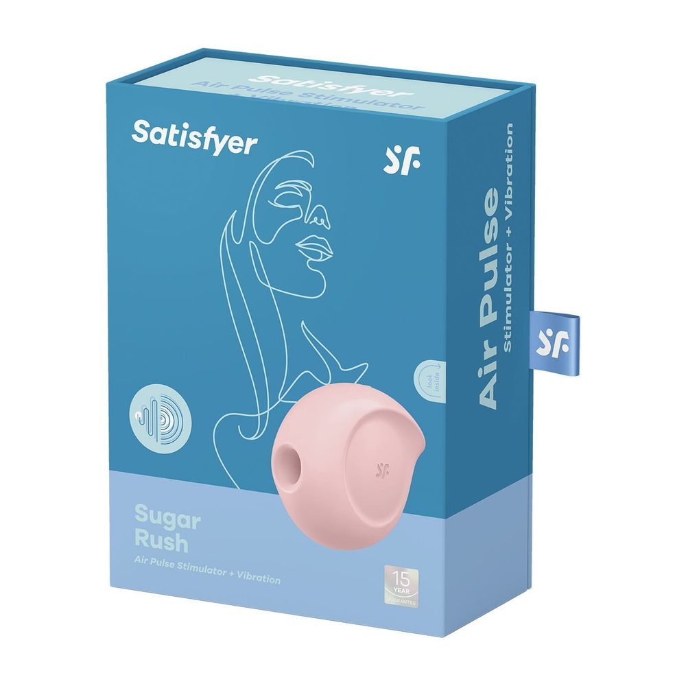 Вакуумно-волновой стимулятор с вибрацией Satisfyer Sugar Rush, розовый