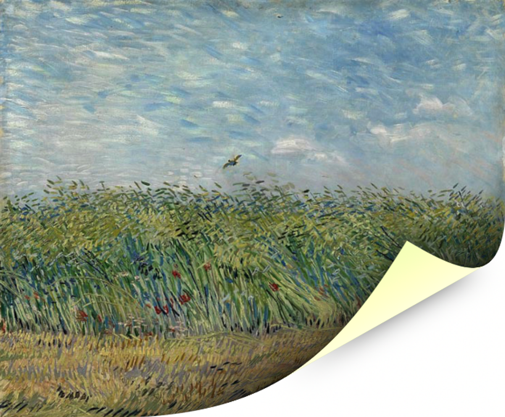 Пшеничное поле с жаворонком, Ван Гог, Винсент, картина (репродукция) Настене.рф