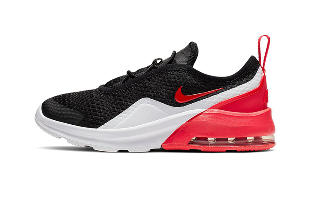 Middle-aged children's Nike Air Max Motion lace-up shock absorption, non-slip, wear-resistant, breathable children's casual shoes, black and white red