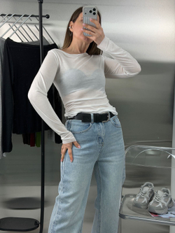 Лонгслив женcкий арт. 0100 цвет "белый"