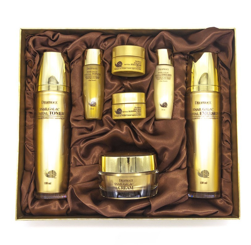 Deoproce Snail Galac Revital Skin Care Program набор для лица с муцином улитки и галактомисисом