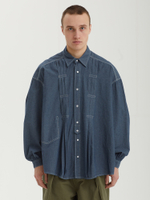 Мужская Рубашка Pleated Chambray